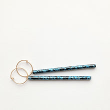 Tube earrings (blue)