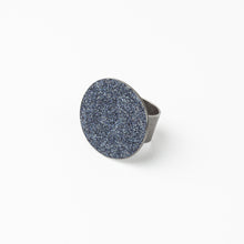 Enamel ring (blue/black)