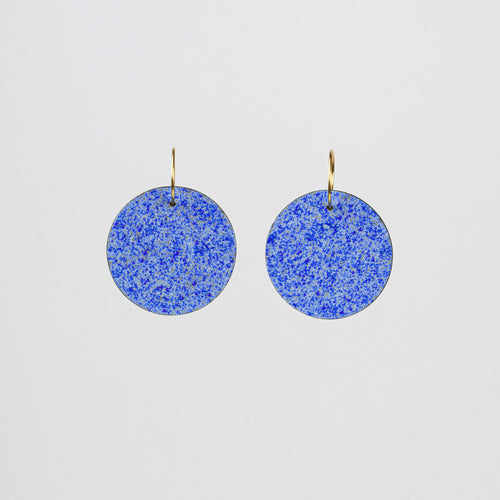 Enamel earrings (blue)