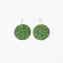 Enamel earrings (green)