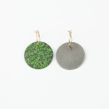 Enamel earrings (green)