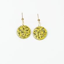 Enamel earrings (yellow)