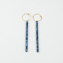 Tube earrings (blue)