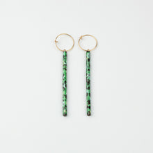 Tube earrings (green)