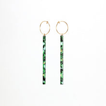 Tube earrings (green)