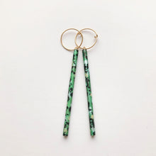 Tube earrings (green)