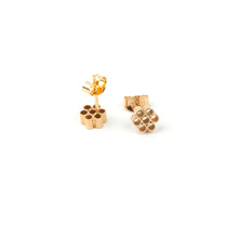 Gold flower earrings