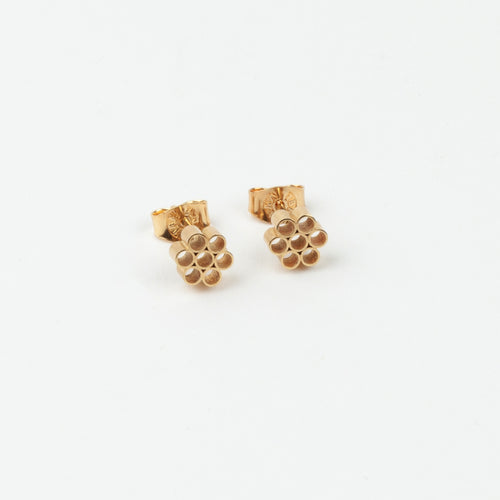 Gold flower earrings