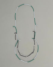 'Beads for Buildings + Bodies: Strip with stripes no.1' necklace