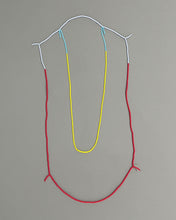 'Beads for Buildings + Bodies: Configuration no.5 (rectangle with yellow)' necklace