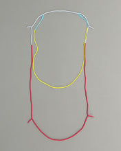 'Beads for Buildings + Bodies: Configuration no.5 (rectangle with yellow)' necklace