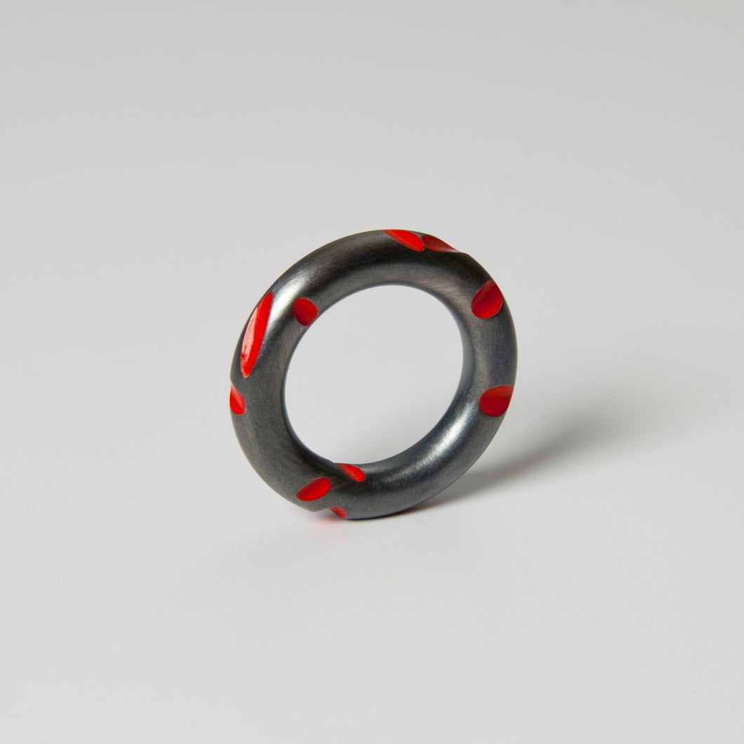 Ring with red