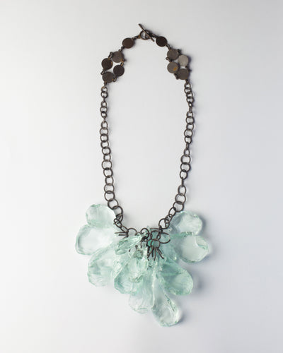 Necklace with glass shards