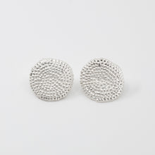 'Punched dot' studs - silver