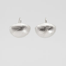 Domed hook earrings - silver