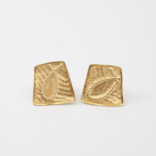 'Fragment' studs - gold