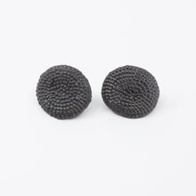 'Punched dot' studs - black