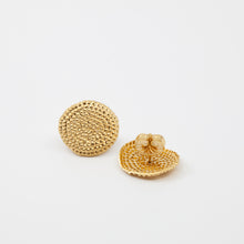 'Punched dot' studs - gold