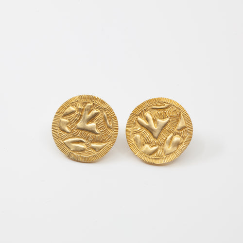 'Relic' studs - gold