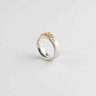 'Snake' gold & silver ring