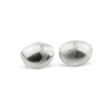 Domed stud earrings - silver